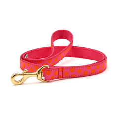 Up Country Pink Orange Dot Collars & Leads