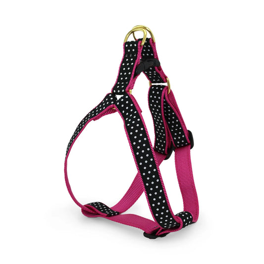 Up Country Black & White Dots Step In Harness