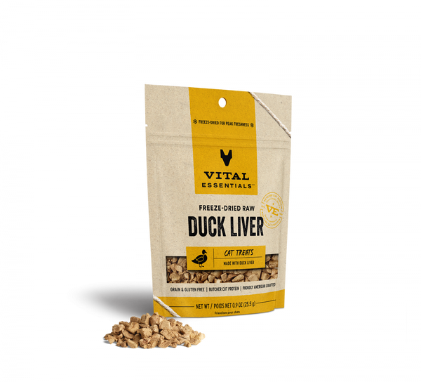 Vital Essentials Vital Cat Freeze Dried Grain Free Duck Liver Cat Treats