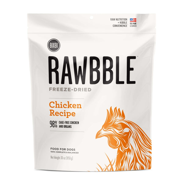 Bixbi Rawbble Freeze Dried Grain Free Chicken Recipe for Dogs