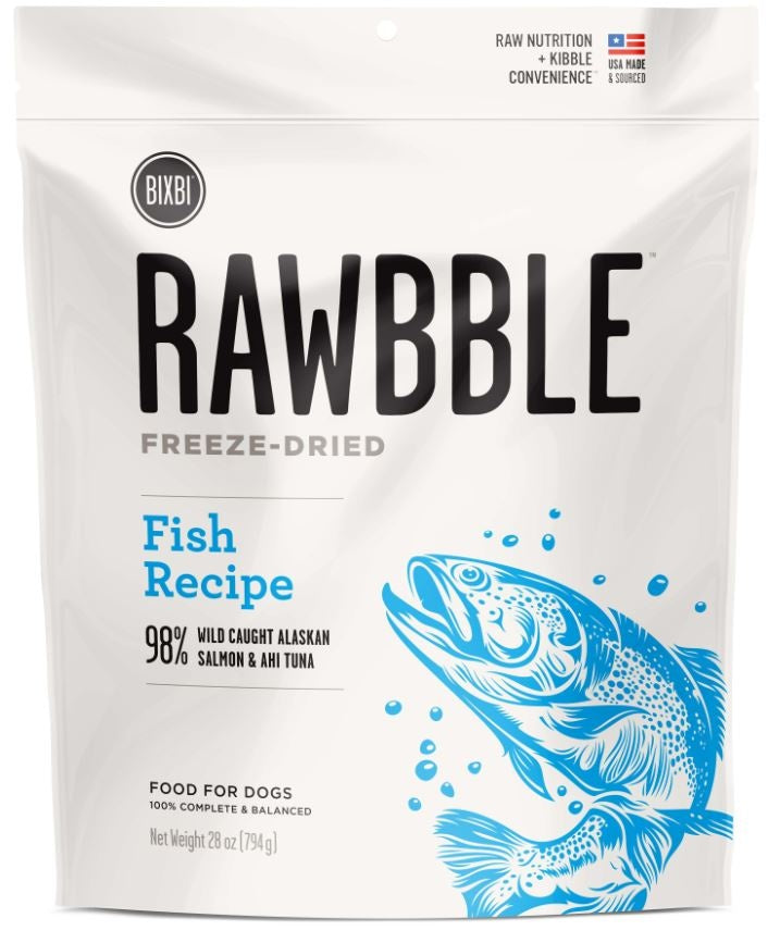 Bixbi Rawbble Freeze Dried Grain Free Fish Recipe for Dogs