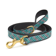 Up Country Aqua Plaid Collars & Leads