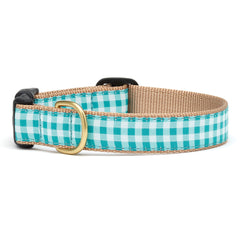 Up Country Turquoise Gingham Collars & Leads