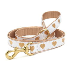 Up Country White Heart of Gold Collars & Leads